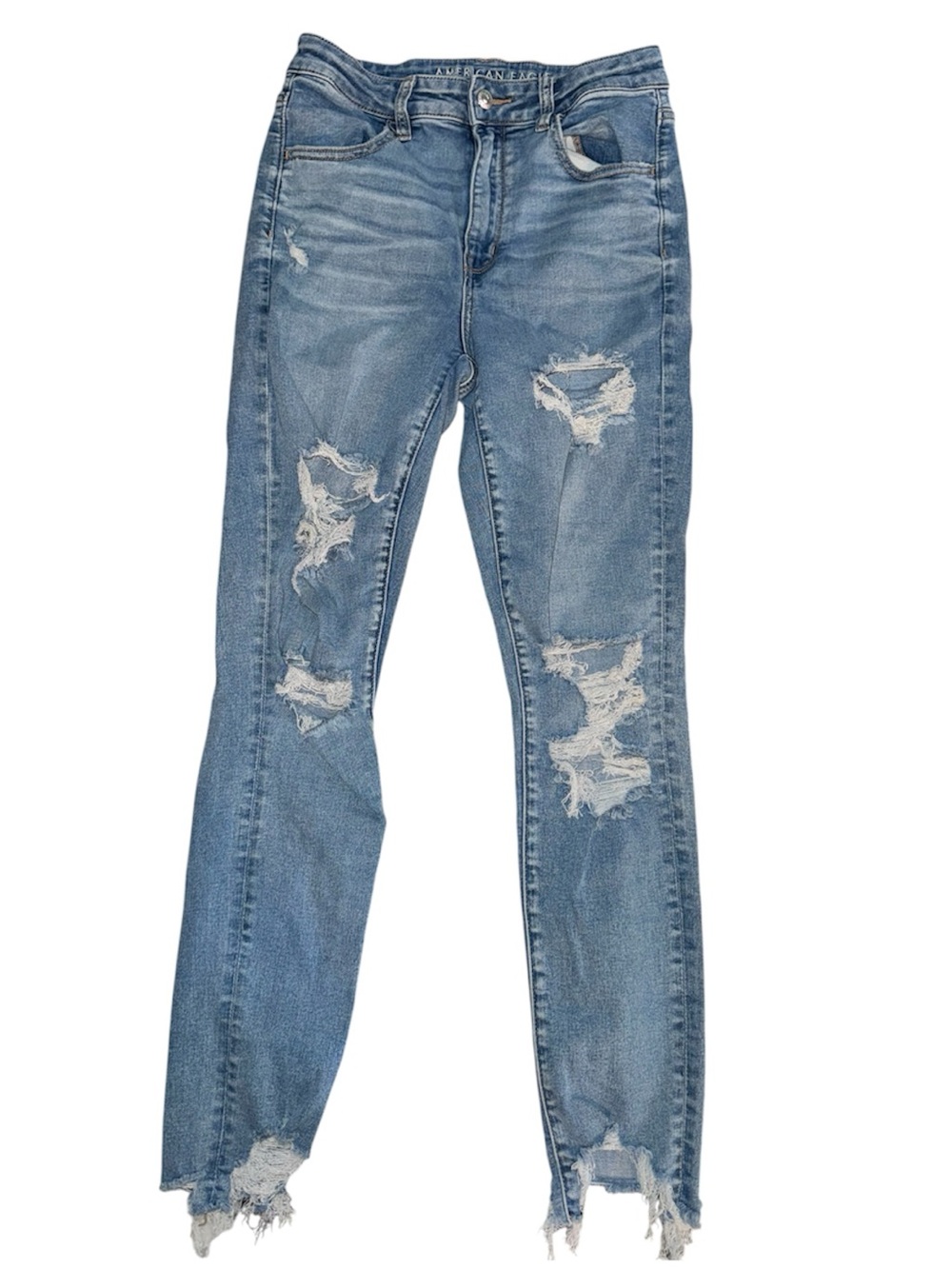 Women’s distressed American eagle jeans